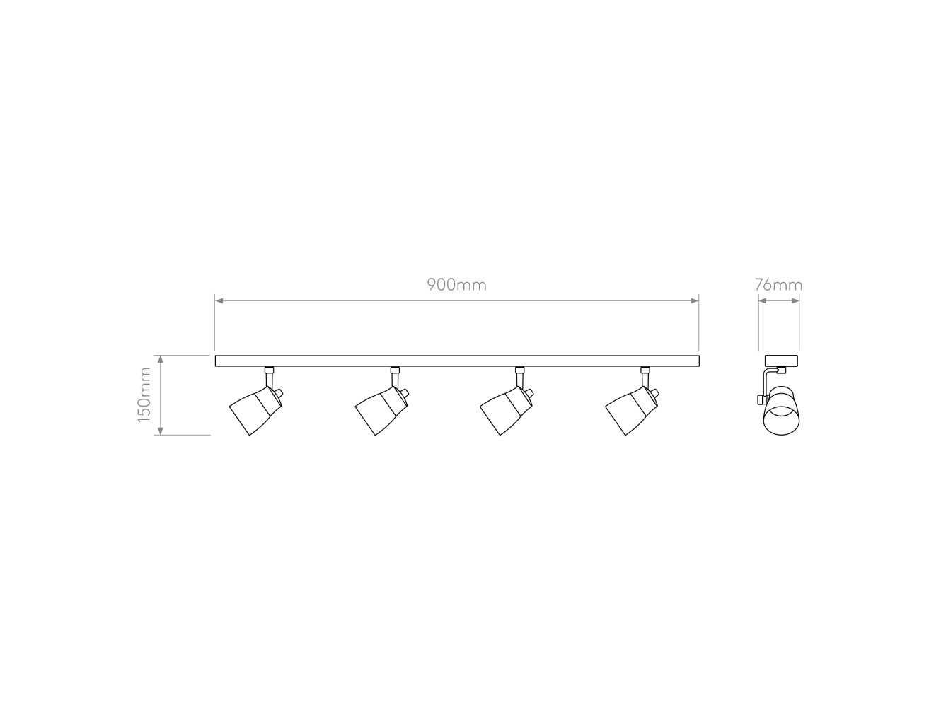 Astro Aplique de Pared Juno Four Bar