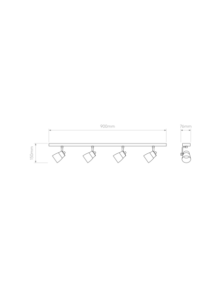 Astro Aplique de Pared Juno Four Bar