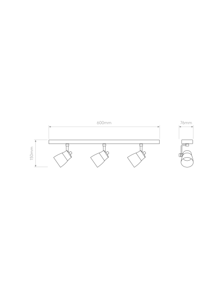 Astro Aplique de Pared Juno Triple Bar