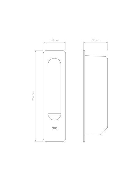 Astro Aplique de Pared Keta USB C