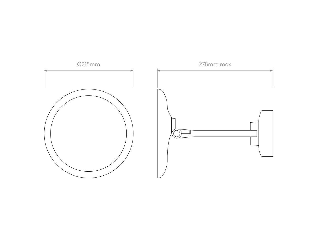 Astro Aplique de Pared Mascali Round LED