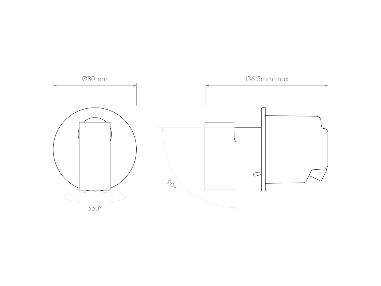 Astro Aplique de Pared Micro Recess Switched