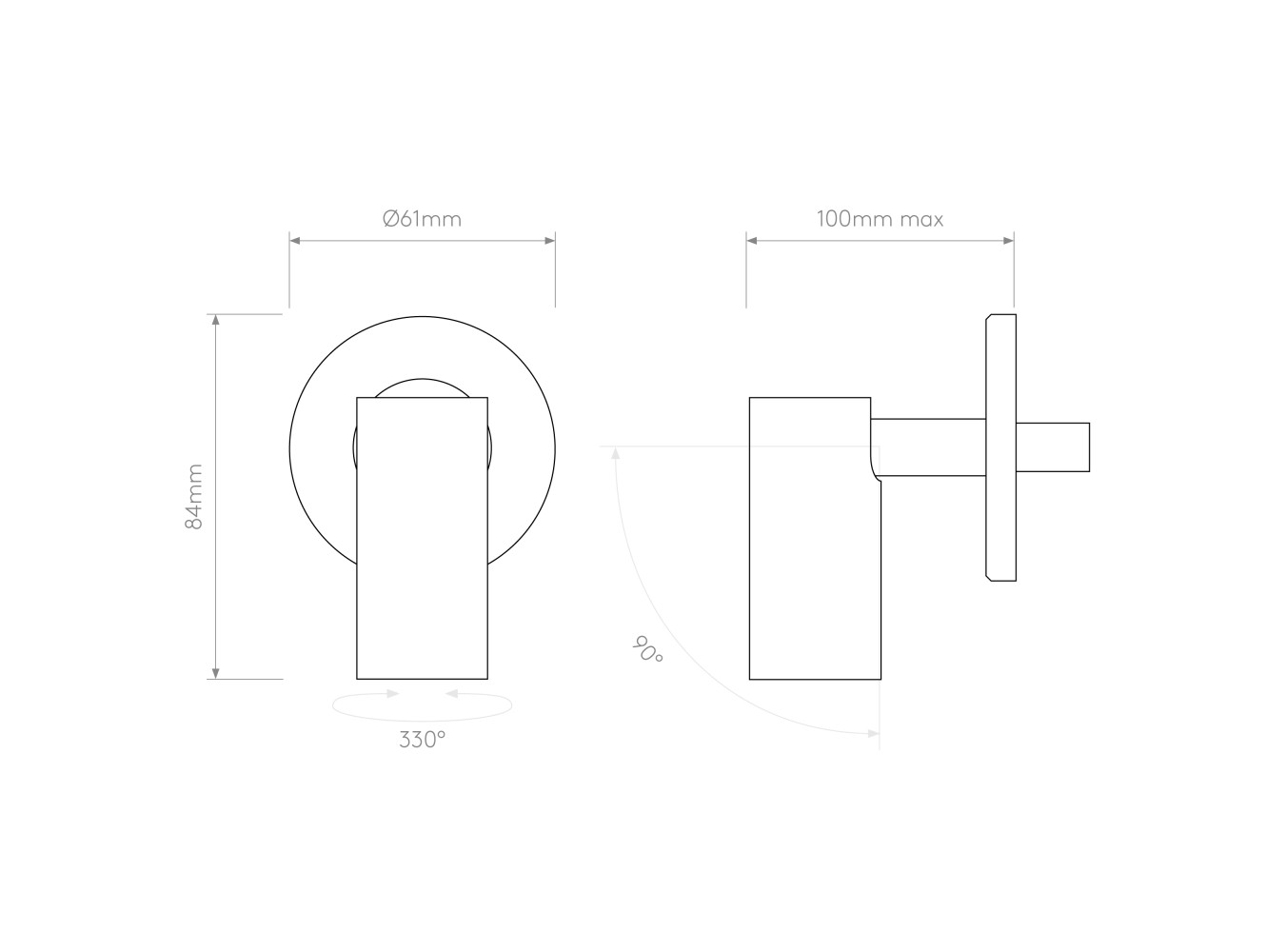Astro Aplique de Pared Micro Recess Unswitched