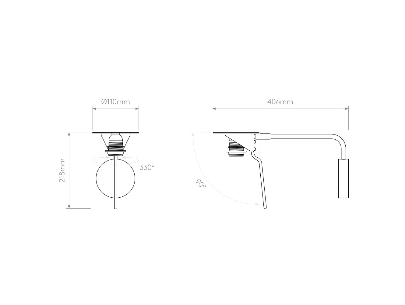 Astro Aplique de Pared Mitsu Swing Arm