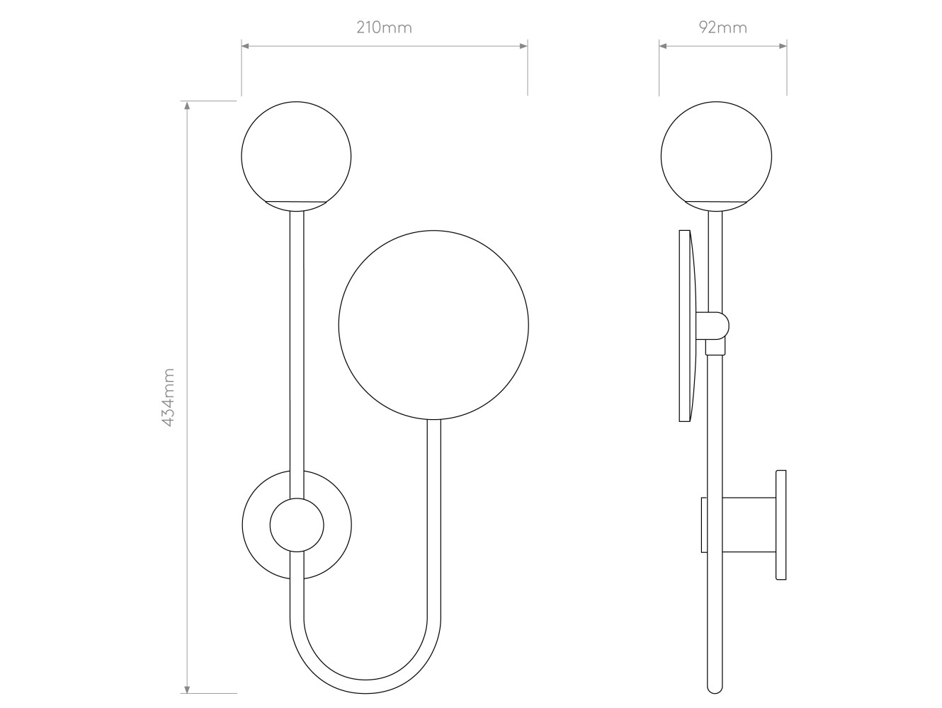 Astro Aplique de Pared Orb
