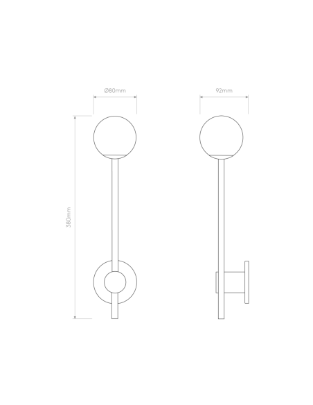 Astro Aplique de Pared Orb Single