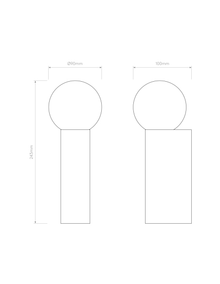 Astro Aplique de Pared Ortona Single