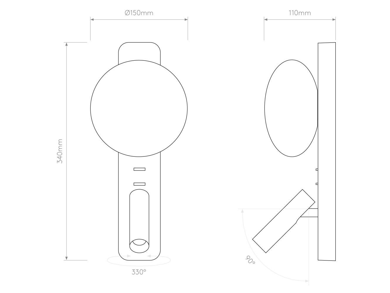 Astro Aplique de Pared Zeppo Reader