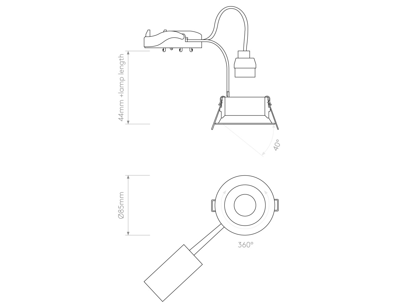 Astro Lámpara de Techo Minima Round Adjustable