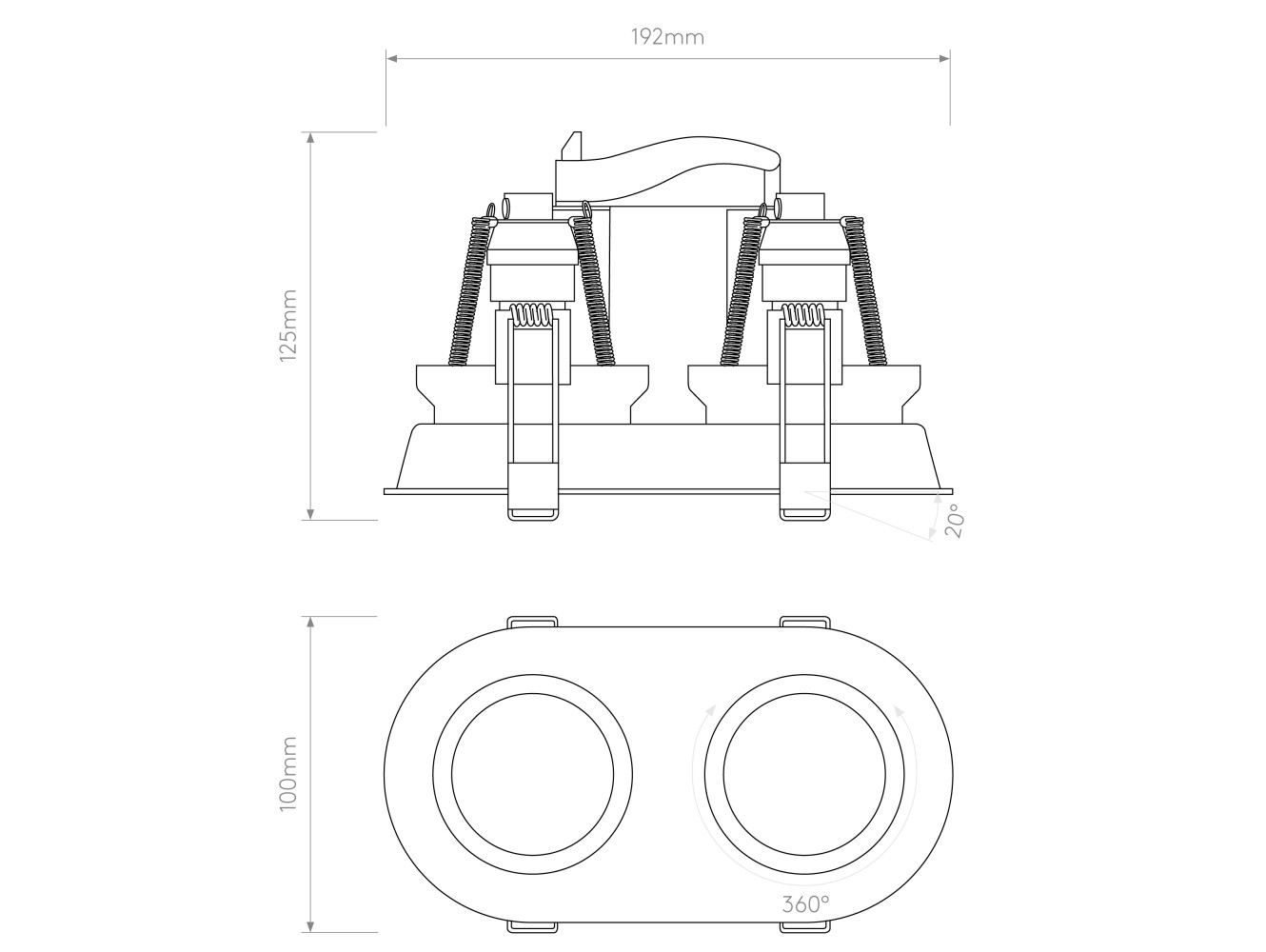 Astro Lámpara de Techo Minima Round Twin Adjustable