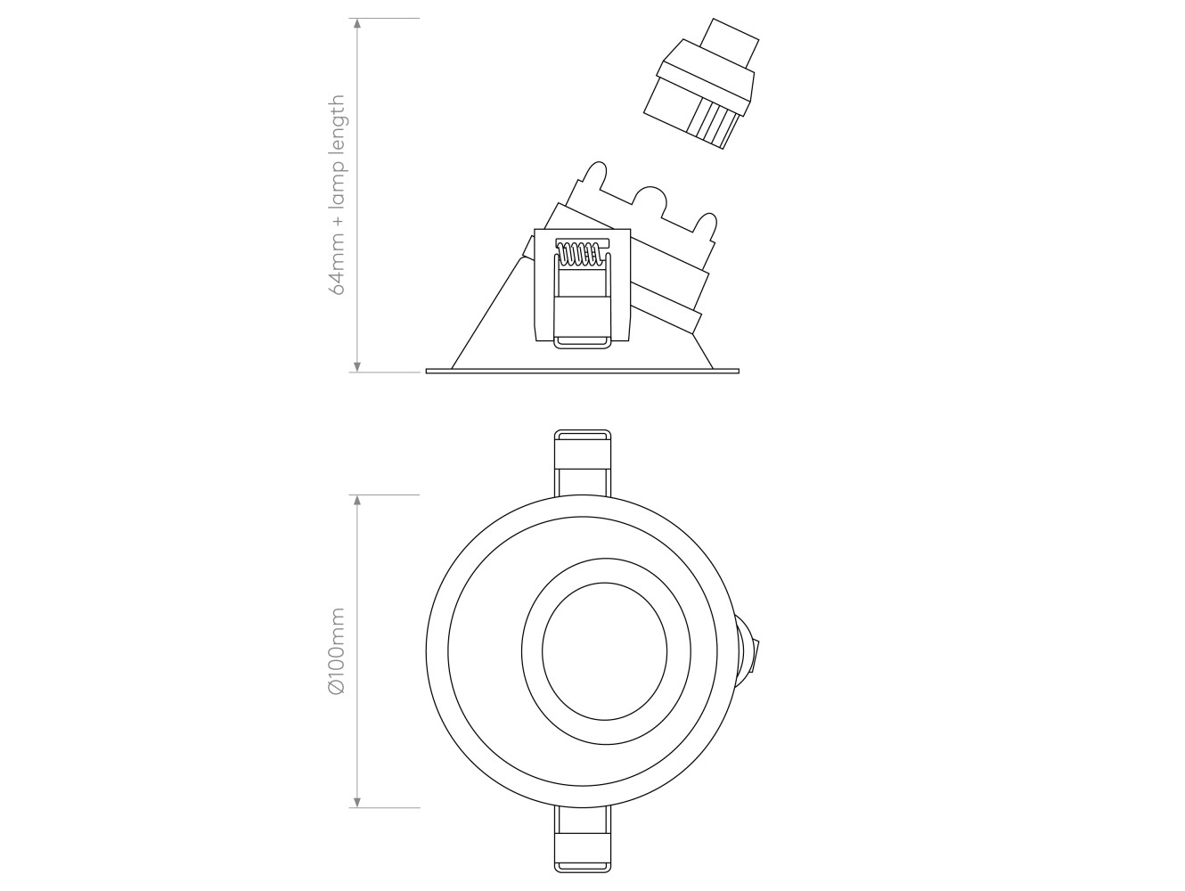 Astro Lámpara de Techo Minima Slimline 25 Fire-Rated IP65