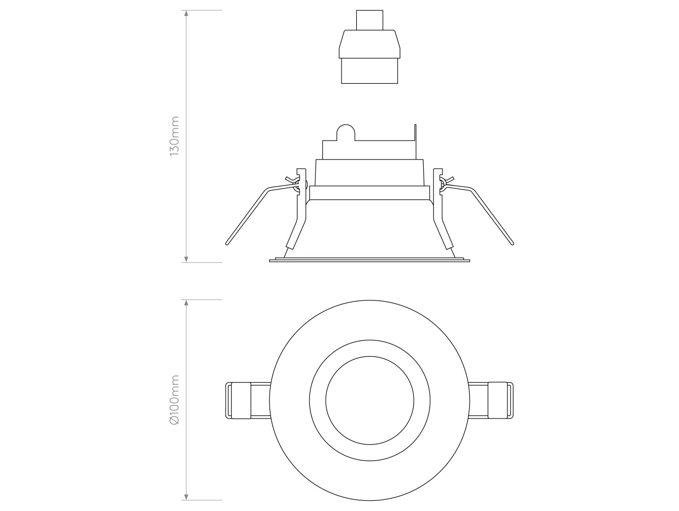 Astro Lámpara de Techo Minima Slimline Round Fixed Fire-Rated IP65