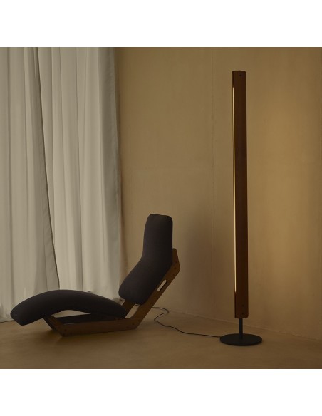 Flos Seki-Han Floor – Lámpara de pie de diseño con madera y luz LED regulable