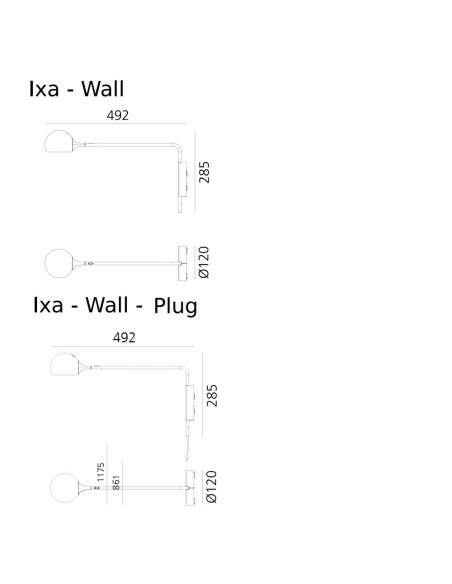 Artemide Ixa Wall Aplique de pared