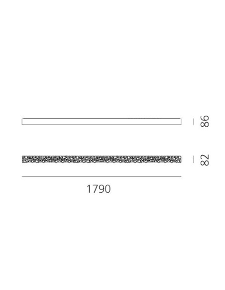 Artemide Calipso Linear 180 Lámpara de techo