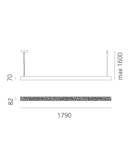 Artemide Calipso Linear 180 Lámpara de suspensión