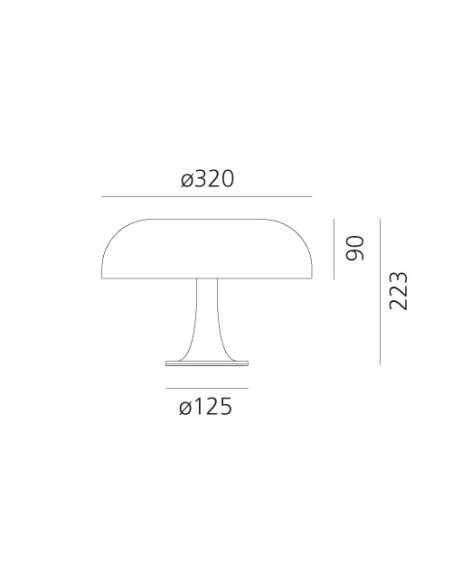 Artemide Nessino Lámpara de Sobremesa Blanco
