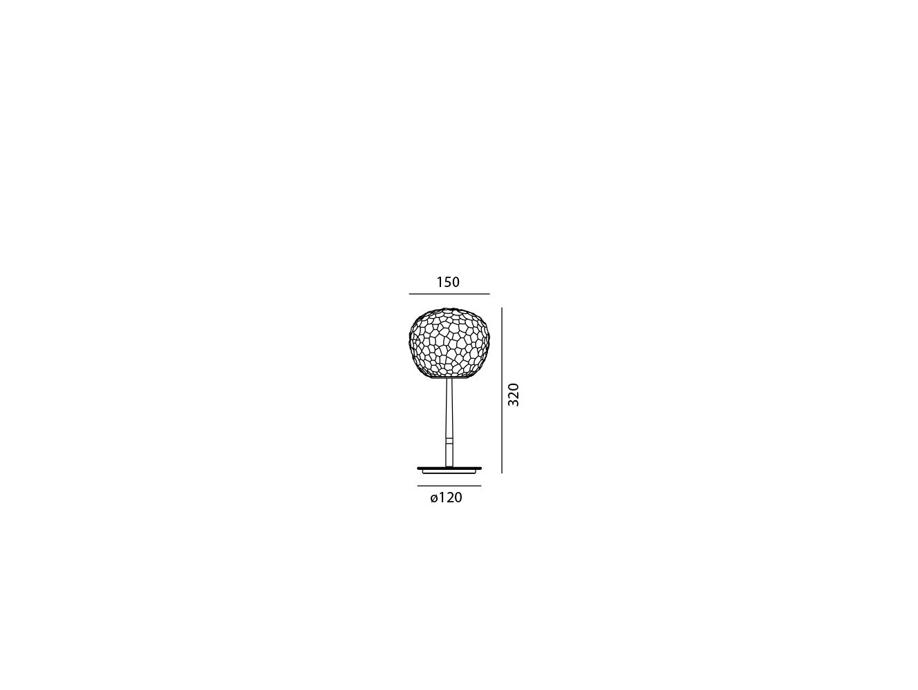 Artemide Meteorite 15 Stem Lámpara de sobremesa
