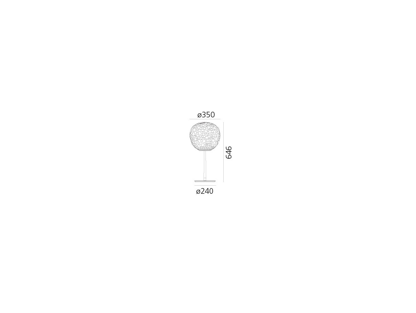 Artemide Meteorite 35 Stem Lámpara de sobremesa