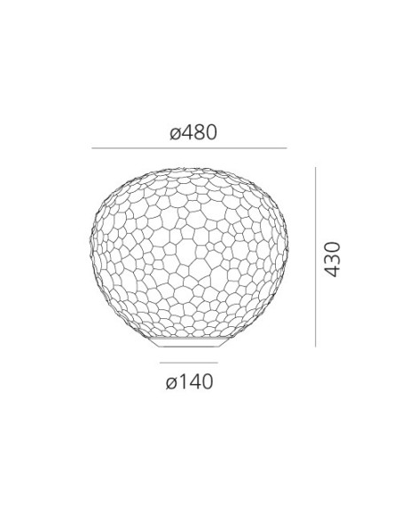 Artemide Meteorite 48 Lámpara de sobremesa