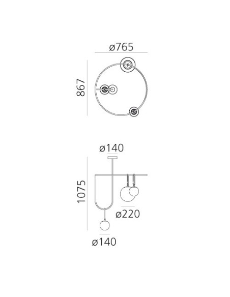 Artemide NH S4 Circolare Lámpara de suspensión
