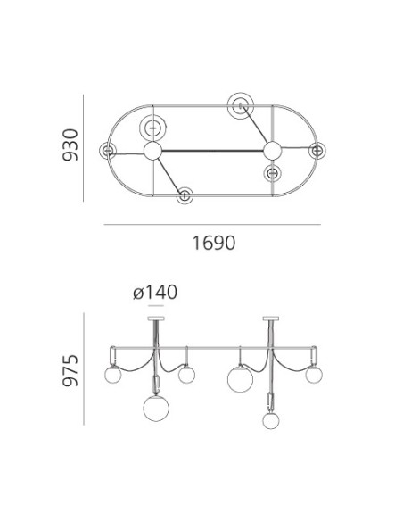 Artemide NH S5 Ellittica Lámpara de suspensión