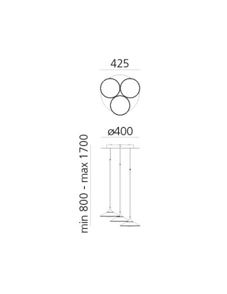 Artemide Orsa Cluster 3 Lámpara de suspensión
