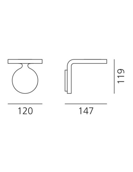 Artemide Rea 12 LED Aplique de pared