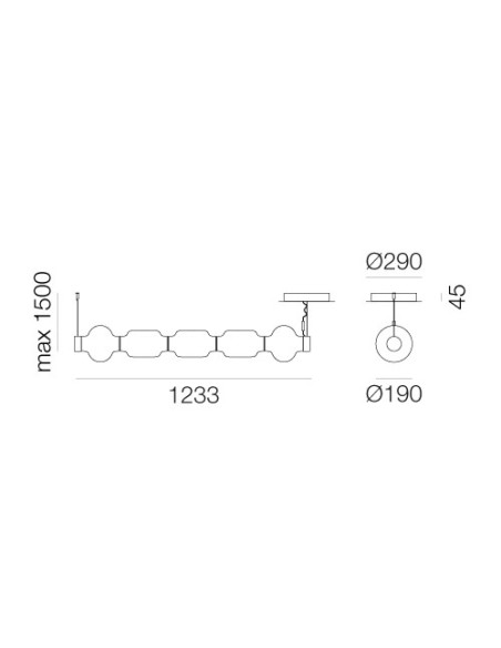 Artemide Alambicco Horizontal Lámpara de suspensión