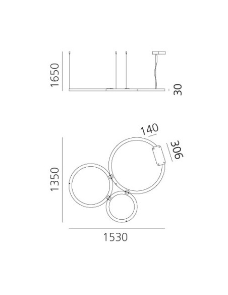 Artemide Ripple Cluster (3) Lámpara de suspensión