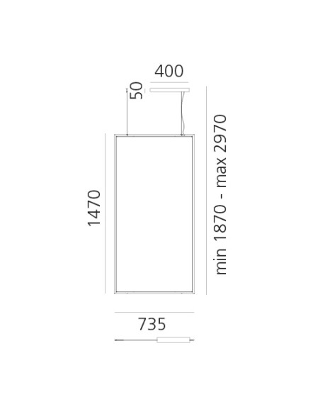 Artemide Discovery Space Rectangular Lámpara de suspensión