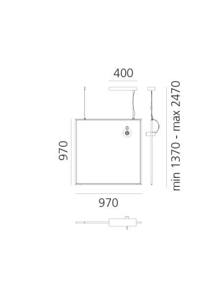Artemide Discovery Space Spot Square Lámpara de suspensión