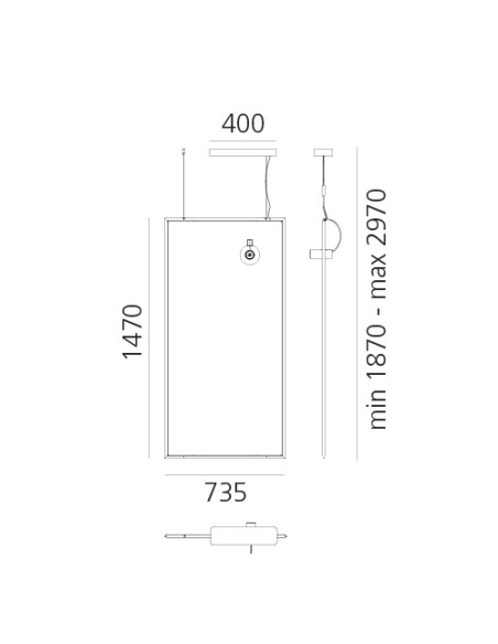 Artemide Discovery Space Spot Rectangular Lámpara de suspensión
