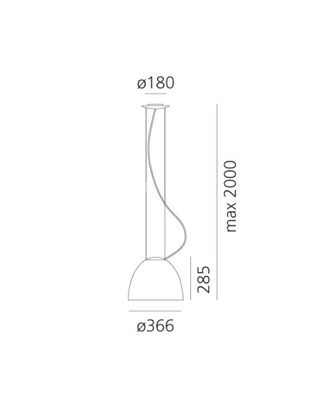 Artemide lámpara de suspensión Nur Mini Gloss Led S
