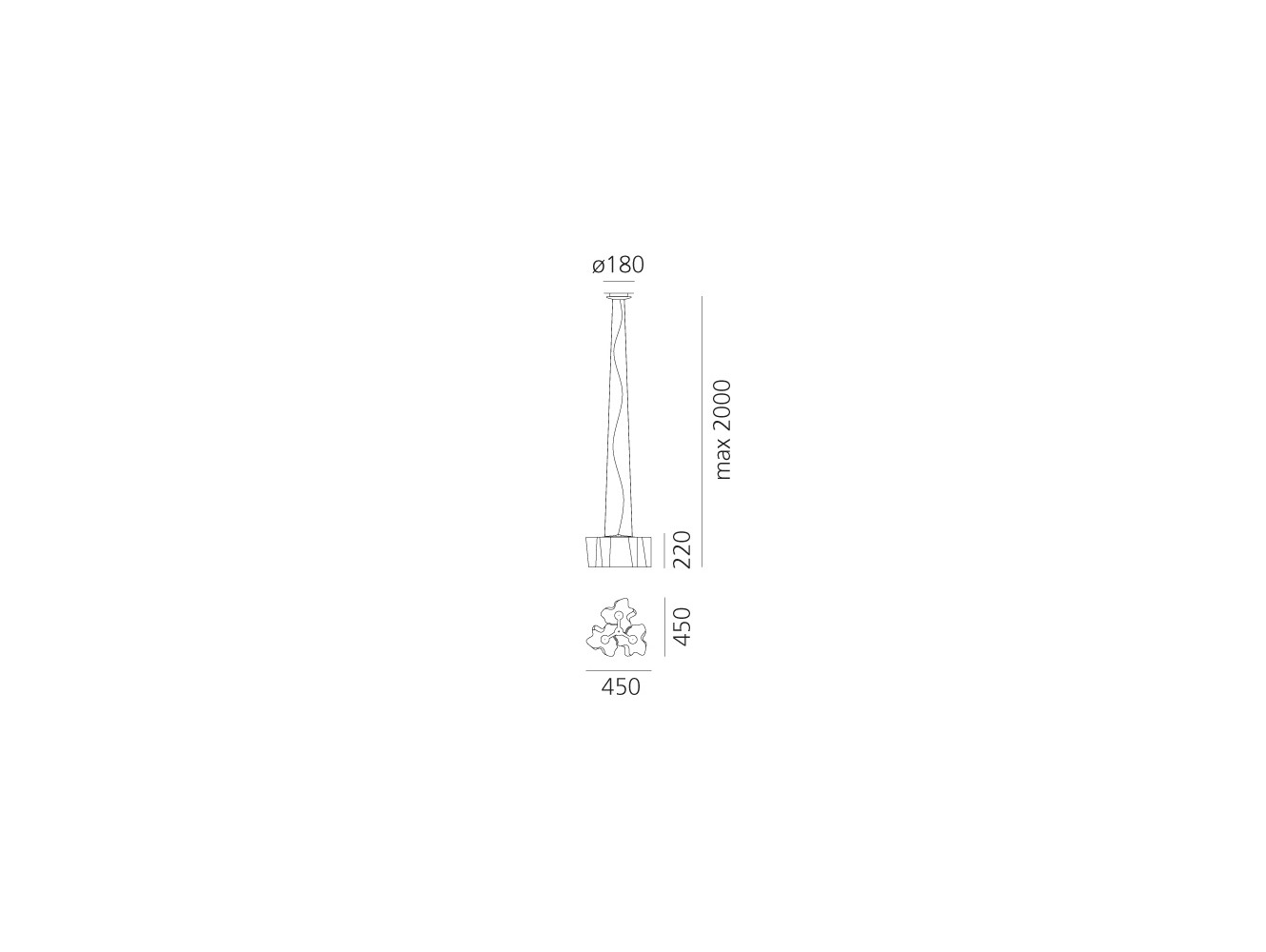 Artemide Logico Mini S 3x120° Lámpara de suspensión