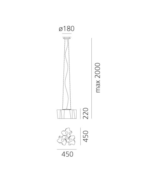 Artemide Logico Mini S 3x120° Lámpara de suspensión