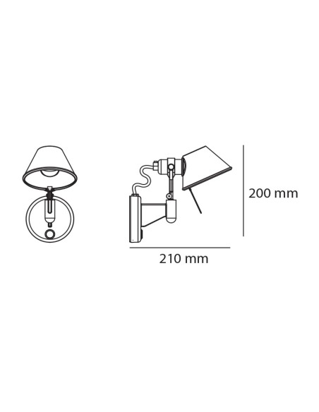 Artemide Tolomeo Micro Faretto LED Aplique de pared