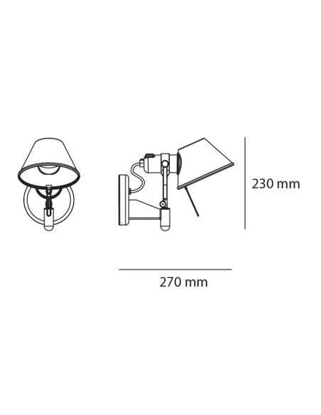 Artemide Tolomeo Faretto LED Aplique de pared