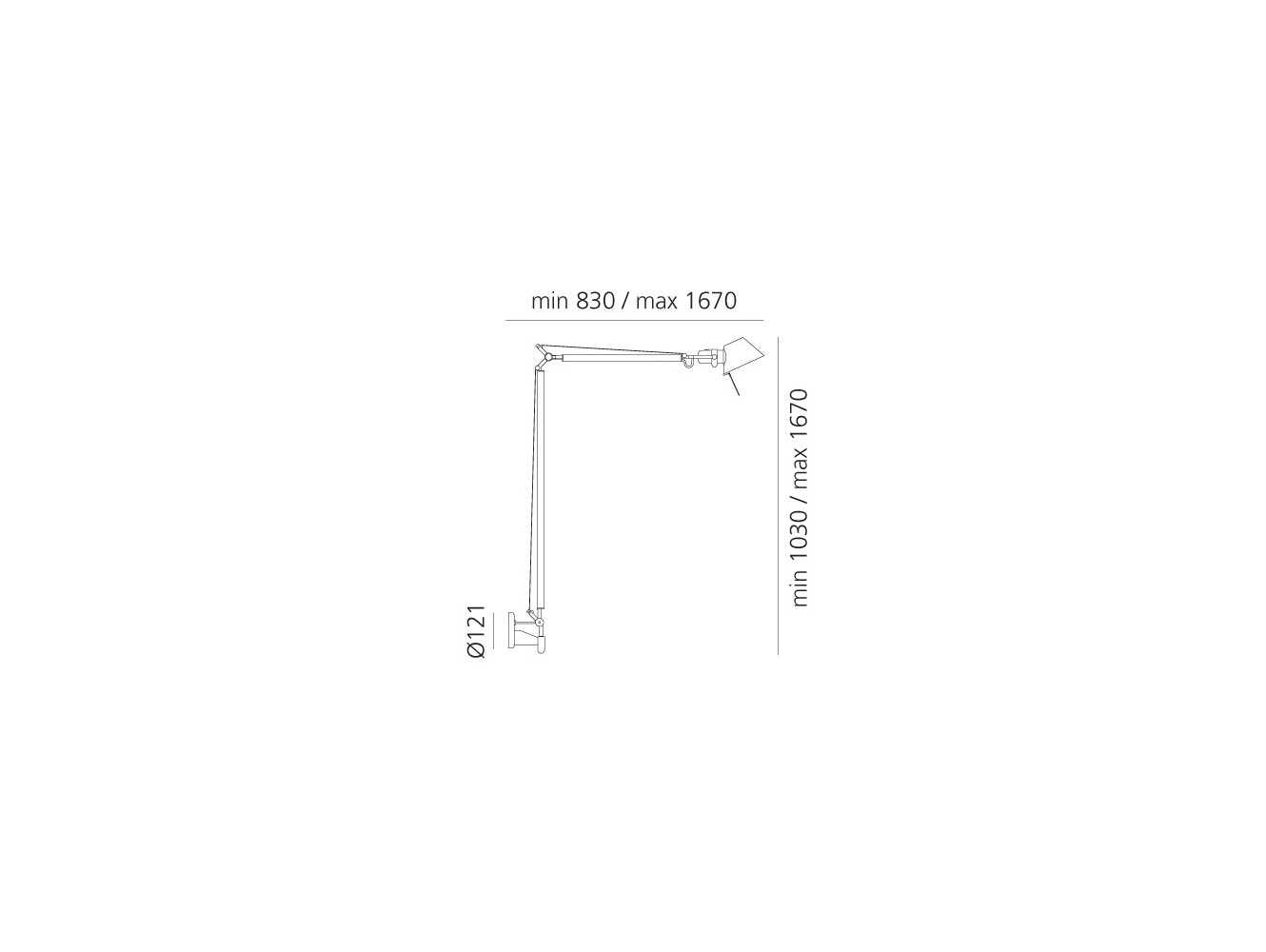 Artemide Tolomeo Braccio Aplique de pared