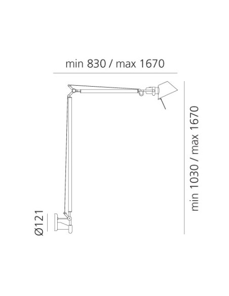 Artemide Tolomeo Braccio Aplique de pared