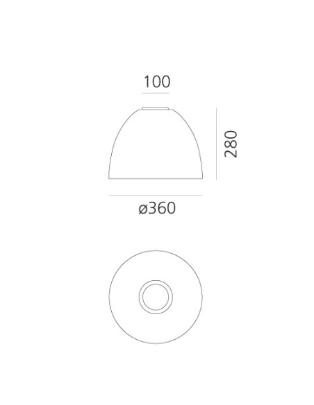 Artemide Nur Mini Gloss C Lámpara de techo