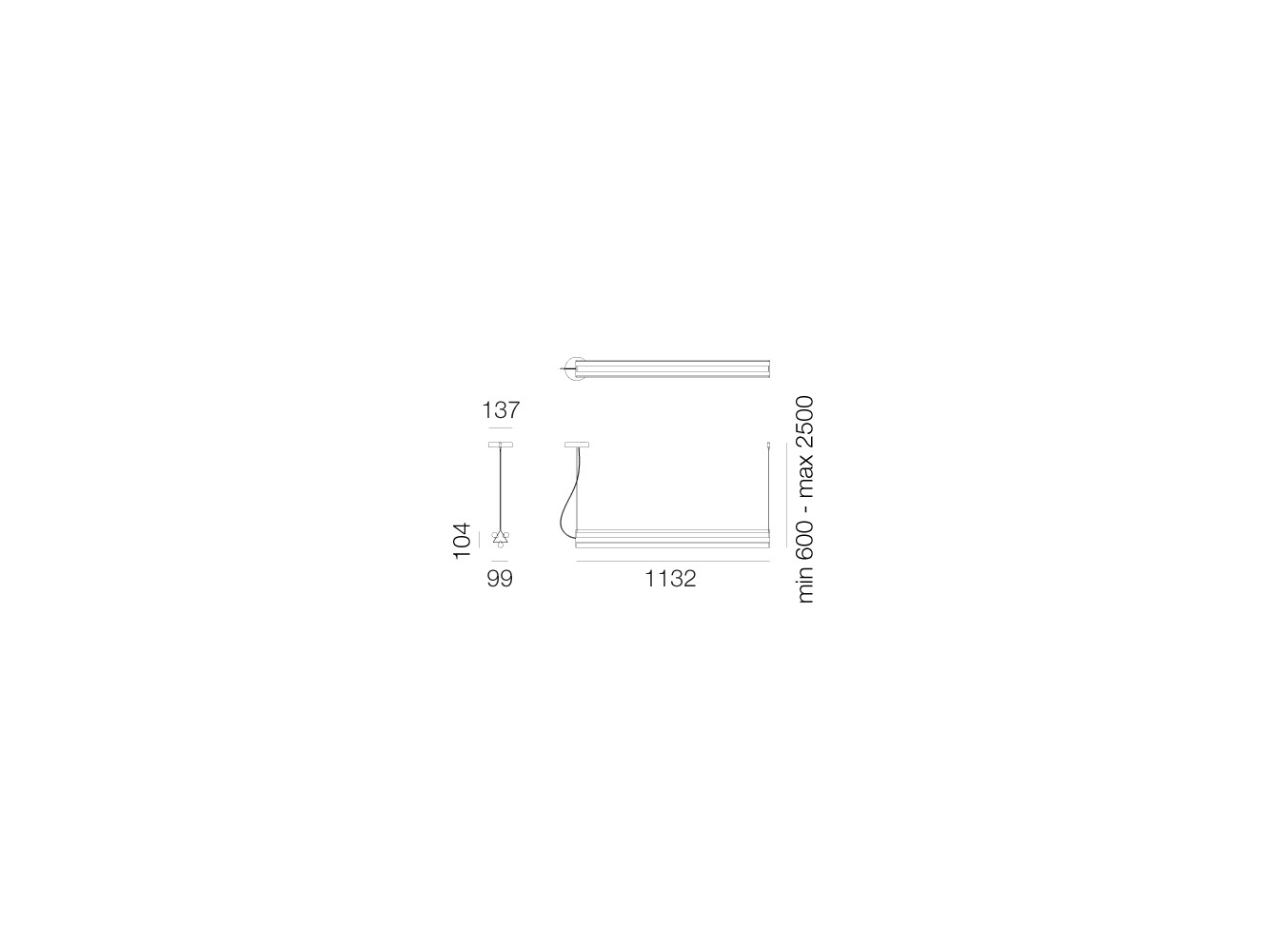 Artemide Dreispitz S Horizontal Lámpara de suspensión