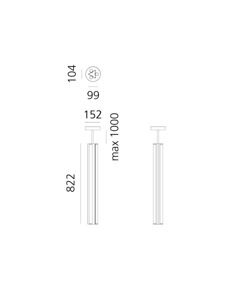Artemide Dreispitz S Vertical Lámpara de suspensión