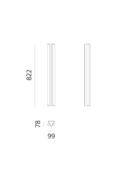 Artemide Dreispitz Lámpara de pared y techo
