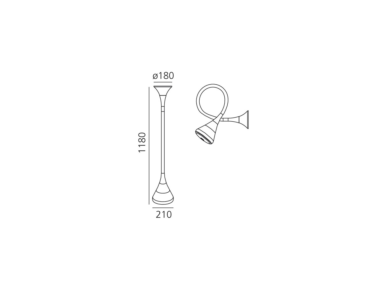 Artemide Pipe Lámpara de pared y techo