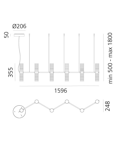 Artemide Zephyr Linear Lámpara de suspensión