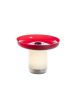 Artemide Bonta lámpara de sobremesa portátil recargable con placa de vidrio Rojo