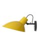 Astep lámpara de Pared VV Cinquanta Wall Negro Montura, reflector amarillo