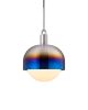 Buster + Punch Forked Shade Globe Opal Large lámpara de suspensión Acero Quemado