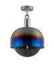 Buster + Punch Forked Shade Large Globe Ahumado lámpara de techo Acero Quemado